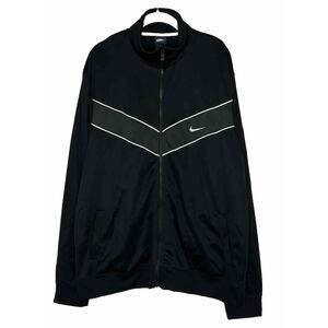 Nike Windrunner Men's Lightweight Black Logo Pockets Zip Jacket - Size XXL